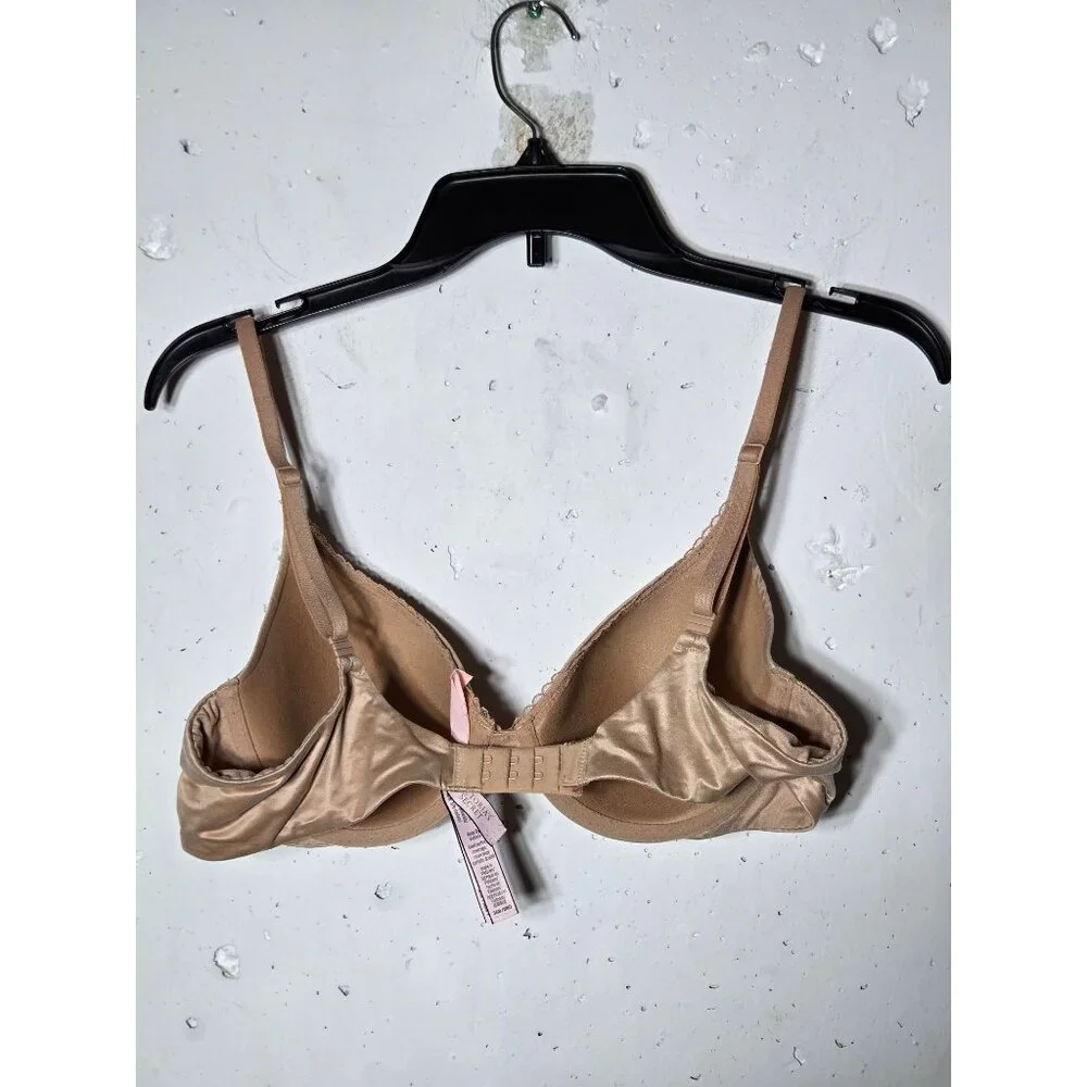 Victorias Secret Body Lined Perfect Coverage Bra‎ Size 36B Nude Tan #2